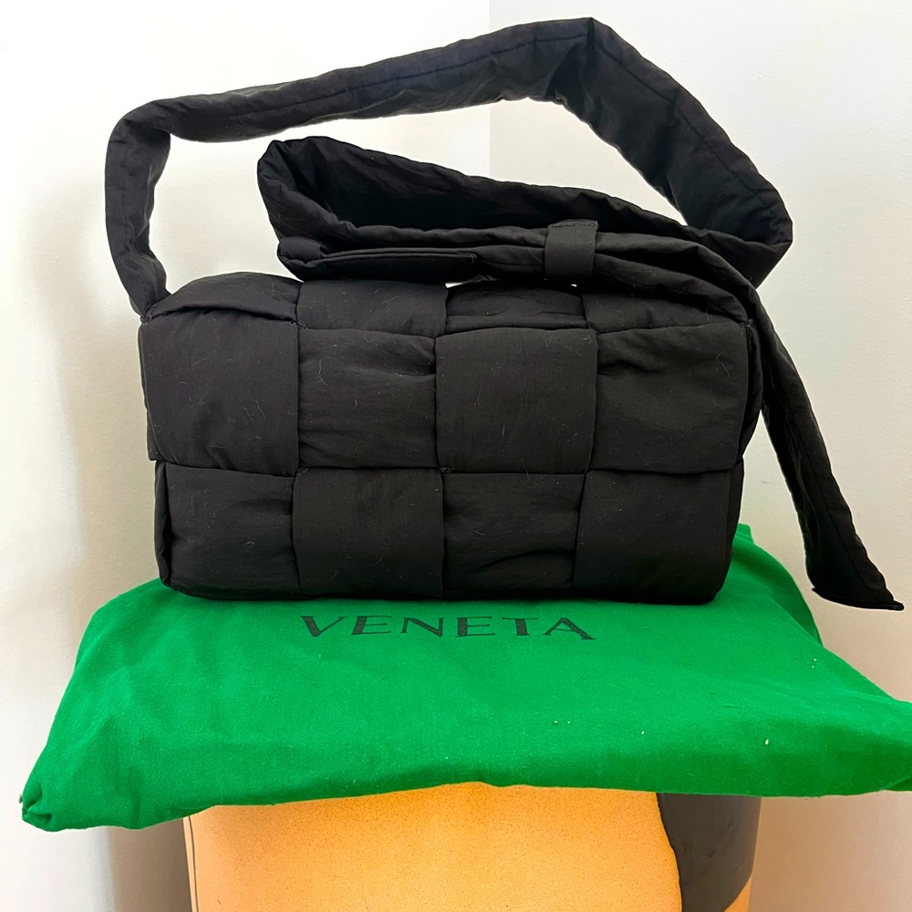 Bottega veneta padded nylon shoulder bag